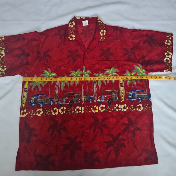 Rima Beach World Hawaiian Tropical Beach Caribbean Short Sleeve Shirt Men's XL - Picture 7 of 8
